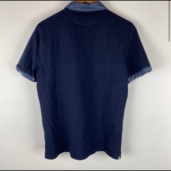 BANANA REPUBLIC Luxury Touch Blue Polo Shirt | L - Picture 2 of 9